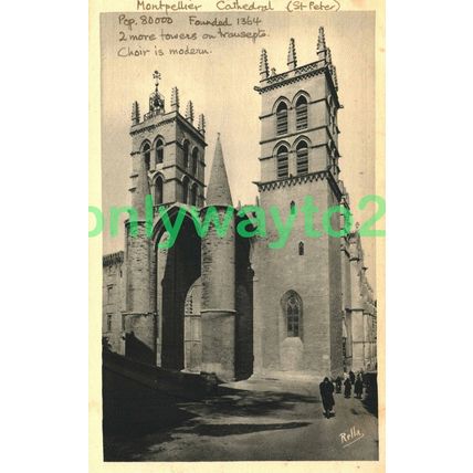 Montpellier, Cathedrale Saint Pierre, France, Postcard, 1900/10s