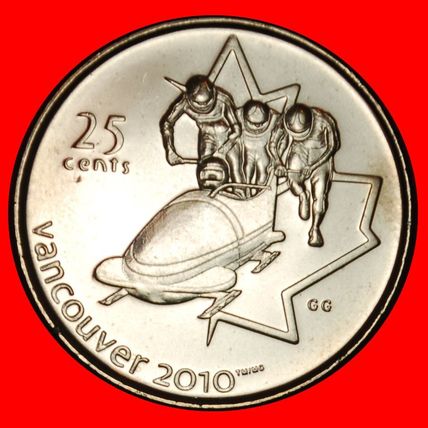 Ⰶ SLEIGHS 2010: CANADA★25 CENTS 2008 ELIZABETH II 1953-2022★LOW START★NO RESERVE