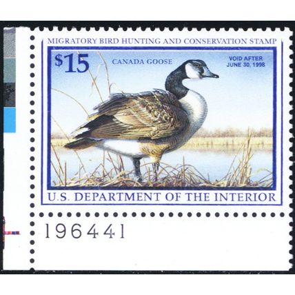RW64, Mint NH Superb $15 Duck Stamp - PSE Graded 98 * Stuart Katz