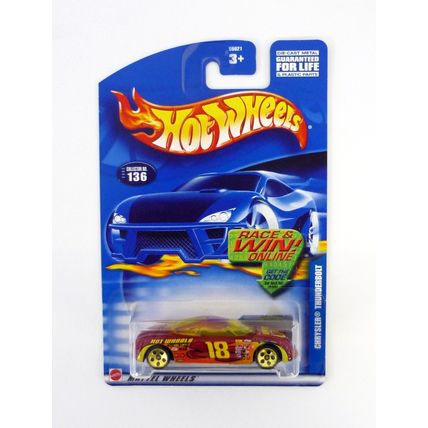 Hot Wheels Chrysler Thunderbolt #136 Red Die-Cast Car 2002