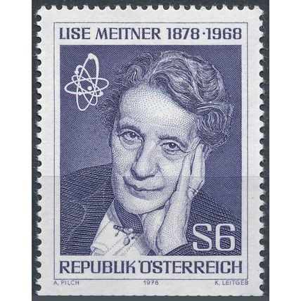 Birth Centenary of Lise Meitner - Austria 1978 - MNH - MiNr 1588