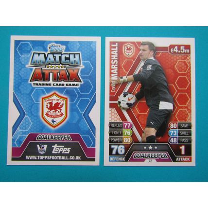 37. David Marshall - Cardiff City - Match Attax 2013/14 Football Card EF1