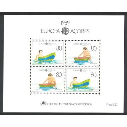 Azores Europa Children's Games and Toys MS 1989 MNH SG#MS497 MI#Block 10 Sc#382