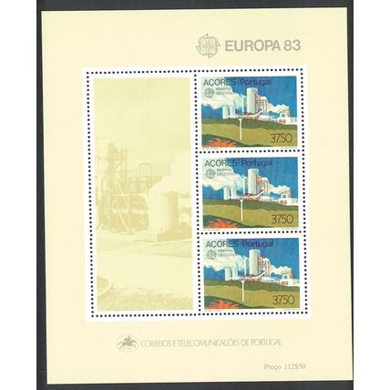 Azores Geothermal Power Station Europa CEPT MS 1983 MNH SG#MS450 MI#Block 4