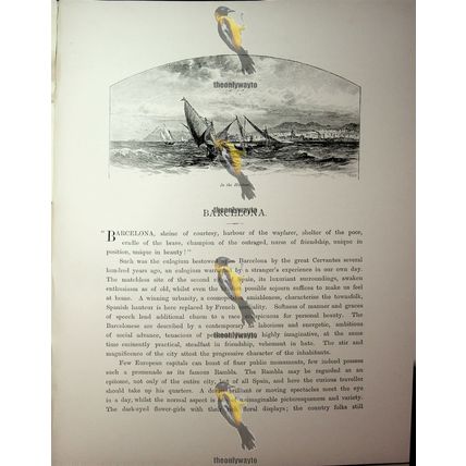 Barcelona Harbour, Spain, Book Illustration (Print), 1890
