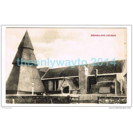 BROOKLAND CHURCH, KENT, ENGLAND, c1900/10s?, Postcard