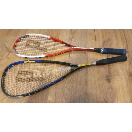 Prince Triple Threat and Power Ring Quantum Squash Rackets [Both Have Damage]