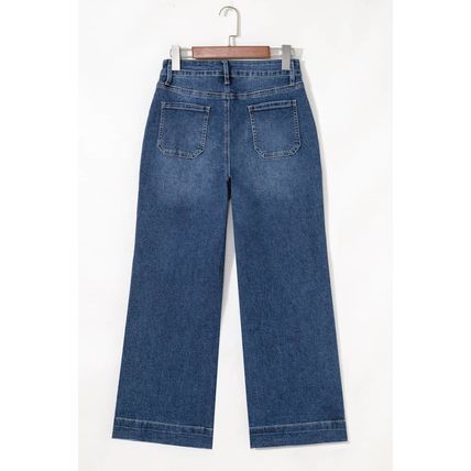 Ashleigh Blue Cropped High Rise Wide Leg Jeans