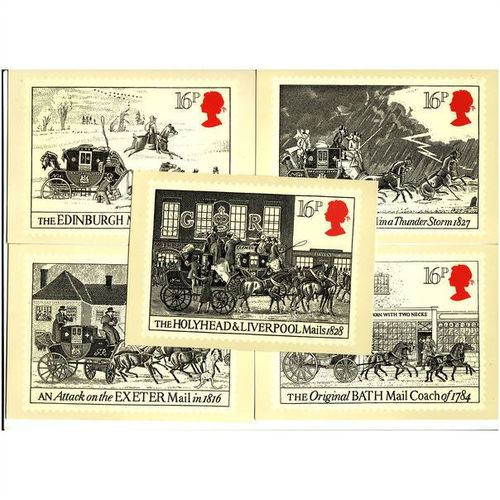 GREAT BRITAIN 1984 THE ROYAL MAIL NO 78 PHQ CARDS SET 5 SPECIAL H/S FDI BACK