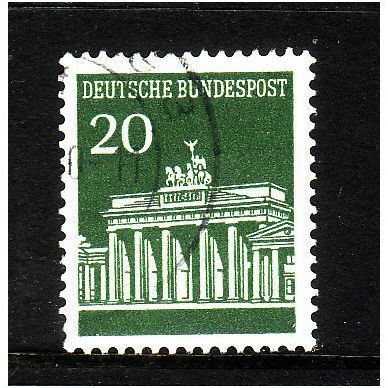 GERMANY 1966 BRANDENBURG GATE BERLIN 20pf GREEN SG1413 FINE USED