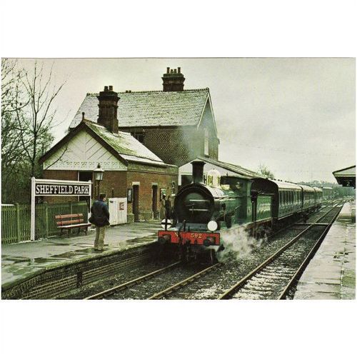 Railway Postcard SECR C Class 592 SHEFFIELD PARK Bluebell Southern SR 0-6-0 Loco