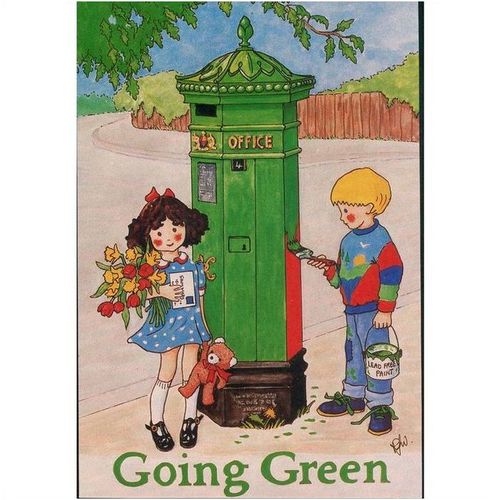 Rosalind J. Wicks postcard 1990 - (No.4) "Going Green"