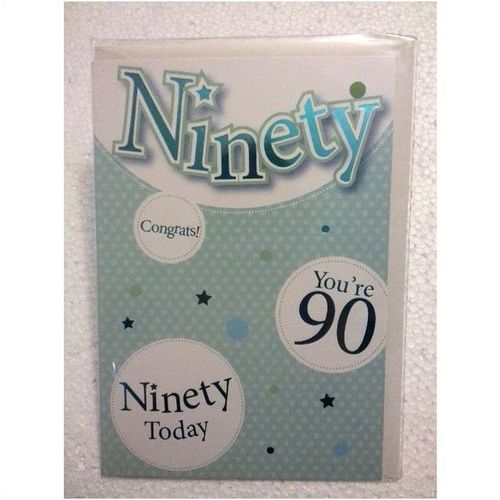 90th birthday card - Ninety #1