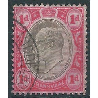 Transvaal 1904 SG261 1d Black & Carmine Fine Used . ...