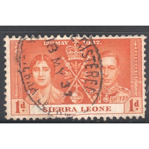 Sierra Leone 1937 - SG185 - 1d orange - KGV1 Coronation - used​