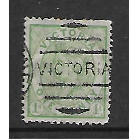 VICTORIA 1875 SG 177a 1d GREEN FINE USED