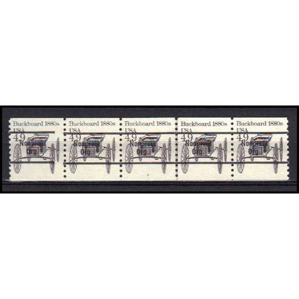 2124a 4.9c Buckboard Very Fine MNH Dry Gum PNC 4/5 Gap 2L AA0289