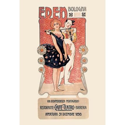 Eden: Ristorante-Caffe-Teatro-Birreria 12 x 18 Poster