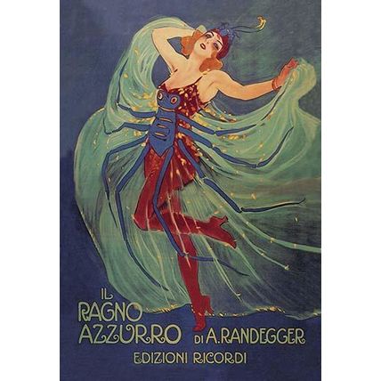 Il Ragno Azzurro (The Blue Spider) 12 x 18 Poster