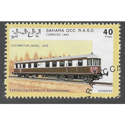 1992 40PTS 'SAHARA OCC. - TRAINS' C.T.O FINE USED (EBID75-990)