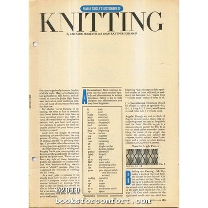 Family Circles Dictionary of Knitting