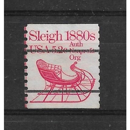 UnitedStates.SG1871 5.2c Sleigh,1880's.Fine Used.Feb23n