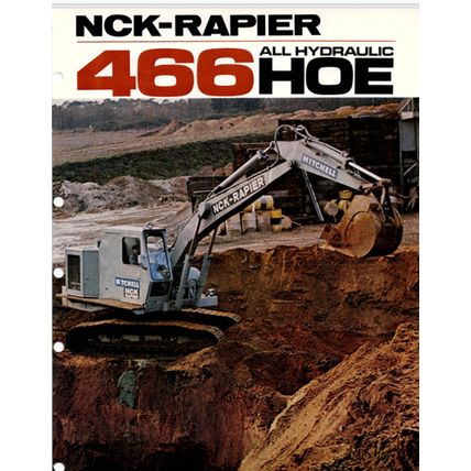 Rapier NCK 466 Hoe All Hydraulic Specifications Brochure 1973 466/4A PDF