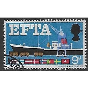 SG 715: 9d. multicoloured European Free Trade Association (EFTA), ordinary