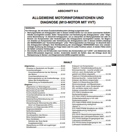 Suzuki Jimny SN413 SN415D Supplementary Service Manual German 9950181A1001G PDF