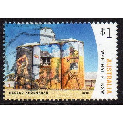Australia 2018 Silo Art - Heesco Khosnaren, Weethalle NSW $1 Sheet Used