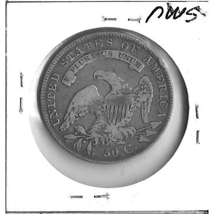 1836 US Bust Silver Half Dollar F/VF Grey Sheet $100
