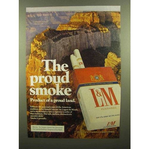 1975 L&M Cigarettes Ad - Grand Canyon - Proud Smoke