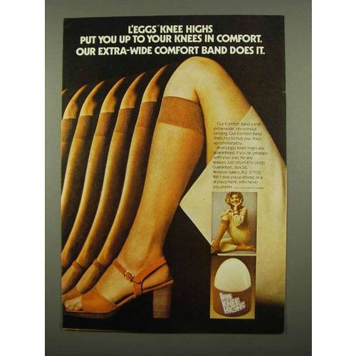 1975 L'eggs Knee Highs Pantyhose Ad - Comfort