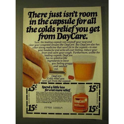 1979 Vicks DayCare Cold Medicine Ad - Isn't Room