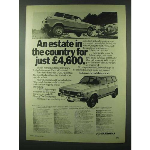 1979 Subaru 4-Wheel Drive Estate Ad - In the Country