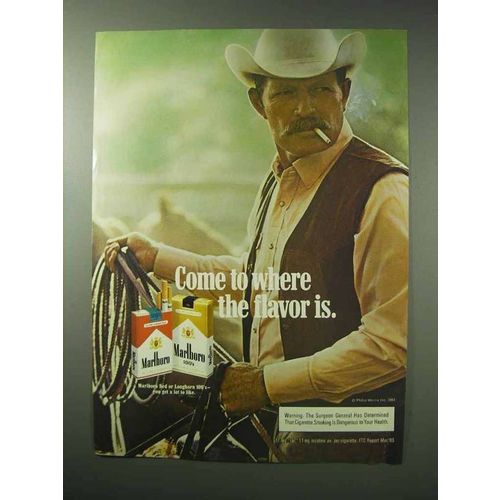 1983 Marlboro Cigarettes Ad - Where the Flavor