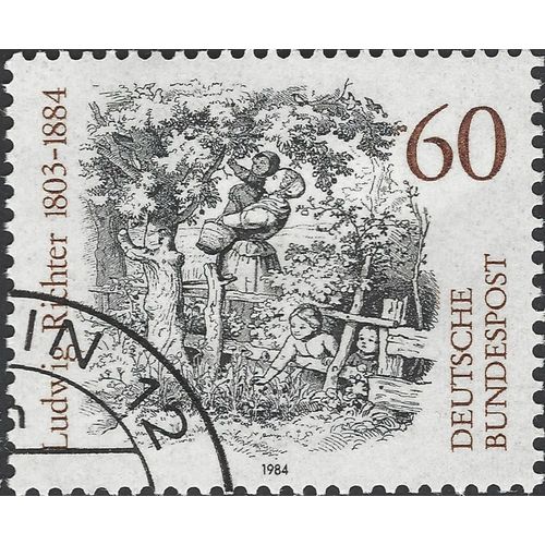 GERMANY, Ludwig Richter, 1803-1884, brown 1984, 60pf