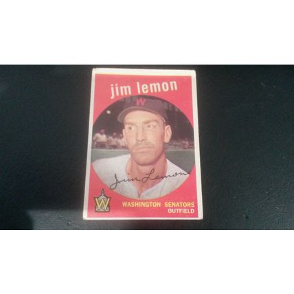 1959 Topps Card # 215 Jim Lemon Poor (1) Washington Senators