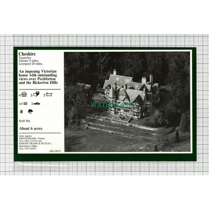 C2985) Tarporley Cheshire House Sale Advert - 1981 Clip