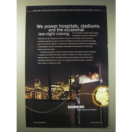 2002 Siemens Corporation Advertisement - We power hospitals, stadium