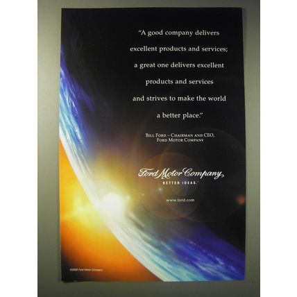 2002 Ford Motor Company Ad - A good company delivers excellent products