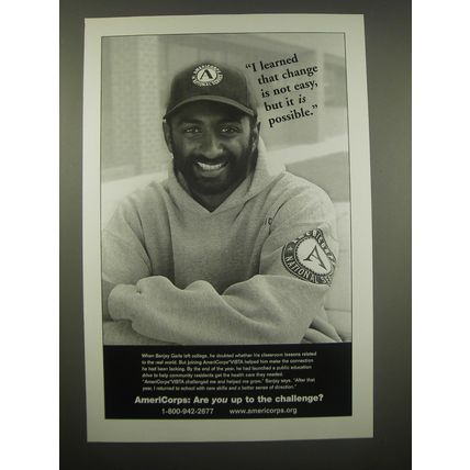 2000 AmeriCorps VISTA Ad - I learned that change is not easy but it is possible