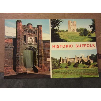 multiview, HISTORIC SUFFOLK county used postcard 1983 pm =