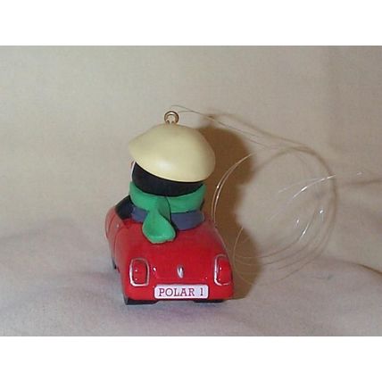 Hallmark Keepsake Ornament - 1990 Polar Penguin In His Polar Sport Car - QX5156