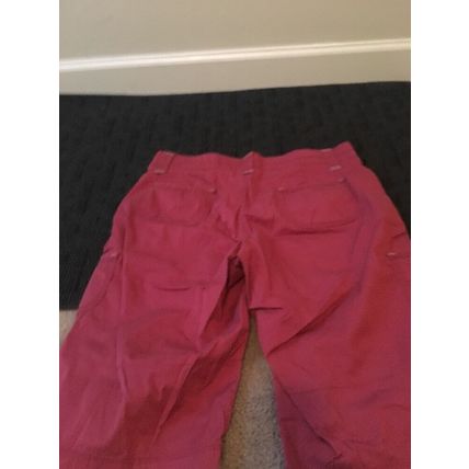 Lee Casual Women's Maroon Capri Pants Zip Pockets Size 8