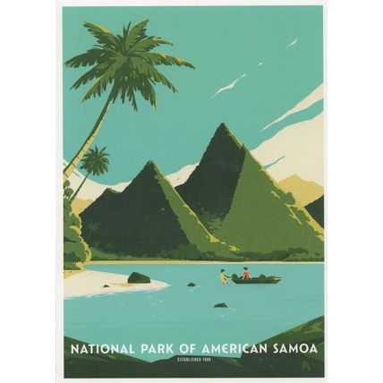 National Park Of American Samoa Sacred Earth Boat USA Postcard