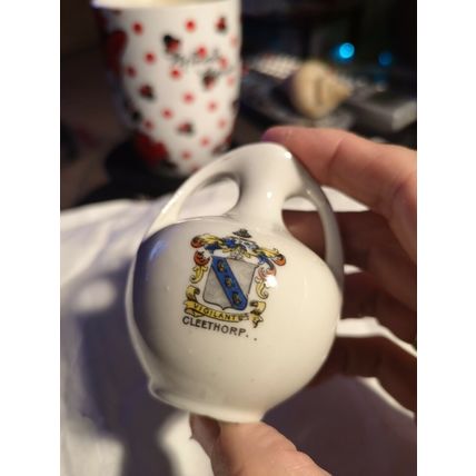 Minature White Urn Souvenir Cleethorps