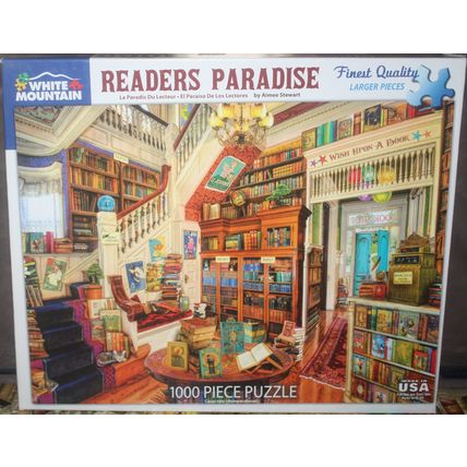 2020 White Mountain Puzzles Readers Paradise 1000 PC Puzzle - Complete