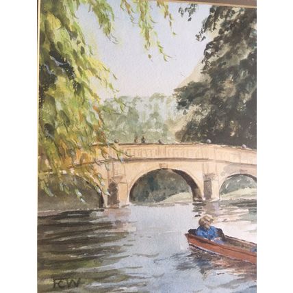 Original Watercolour Painting By Fred Williams “Cambridge The Backs”