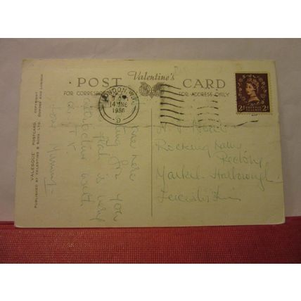 multiview, LONDON used vintage postcard by Valentine 1956 pm /